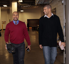 Houston Rockets Shane Battier and Los Angeles Lakers Derek Fisher