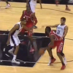 James Harden and Dwight Howard against the Spurs