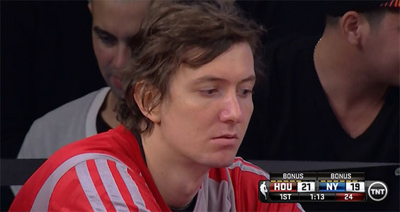 Omer Asik on the bench
