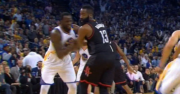 Draymond Green cheap shot to James Harden