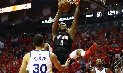 PJ Tucker dunks on Stephen Curry, Golden State