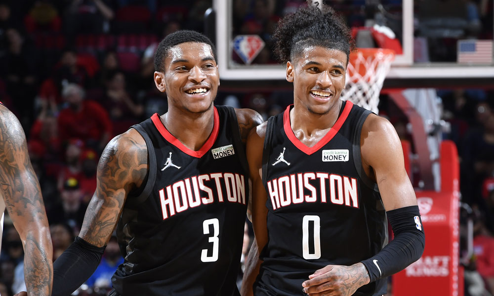 Kevin Porter Jr. and Jalen Green of the Houston Rockets